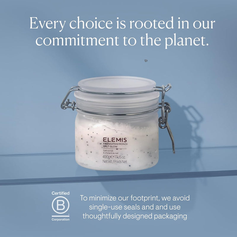 ELEMIS Frangipani Monoi Salt Glow 490g, Tropical Body Scrub To Exfoliate & Hydrate for Radiant Skin Infinity Warehouse