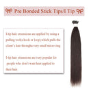 22 Inches I Tip Remy Human Hair Extensions 100 Strands/Pack Pre Bonded Keratin Stick In Hair Extensions Cold Fusion Hair Piece Long Straight For Women