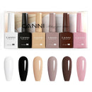 CANNI 6Pcs 9ml Hema-Free Nail Dehydrator Primer, Base Coat Reinforce Diamond Gel Top Coat and Matte Top Coat Gel Nail Polish Set, Soak Off LED Nail Gel Polish Set Nail Art Starter Manicure Salon Infinity Warehouse