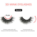 Leipple False Eyelashes 5 Pairs - Professional Reusable 3D Mink Lashes - Handmade Natural Thick Fluffy Fake Eyelashes with Stainless Steel Eyelash Tweezers (Bomb) Leipple
