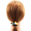 Womens Girls 4 Pack Colorful Small Pom Pom Balls and Star Elastic Hair Ties Rings Ponytail Holder Hair Accessories Phoebe's Accessories