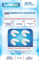 Professional Teeth Mouth Guards for Teeth Grinding and Clenching - Dental Protectors for Bruxism - 4 Pack - BPA Free - Multi Use - Free Storage Case Sparkling White Smiles