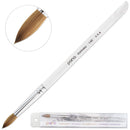 PANA Professional Salon Quality 100% Pure Kolinsky Hair Bristles Acrylic Nail Brush with Clear Acrylic Handle (Size