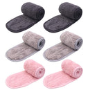 Simnice 6 Pieces Spa Facial Headbands Adjustable Head Wraps for women,Makeup Shower Bath Facial Wraps Sports Headband Terry Cloth Adjustable Stretch Towel with Magic Tape Simnice