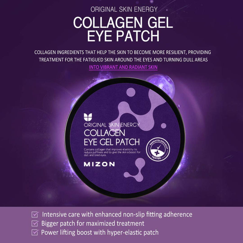 Under Eye Collagen Patches Eye Masks with Marine Collagen, Eye Gel Treatment Masks for Puffy Eyes, Eye Pads for Dark Circles, Under Eye Bags, Wrinkle Care, Moisturizing Improves Elasticity 30 PAIRS MIZON