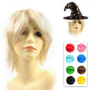 Modernfairy Anime Halloween Wig Platinum Blonde for Cosplay Party, Synthetic Layered Short Hair Wigs with Bangs, Pastel Wigs for Women Men Kids Modernfairy Hair