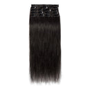 8 Inch Clip in Hair Extensions 100% Human Hair 45g Thin 8 Pcs 18 Clips Standard Weft Straight Clip on Hair for Women Beauty