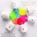 AwsmColor Gel Nail Polish Set, Neon Soak Off Nail Gel Kit, 2021 Nail Design Bright Red Pastel Pink Jelly Rainbow Gel Polish 6 Bottles 8ML Soak Off Gels for Girl Women awsmcolor