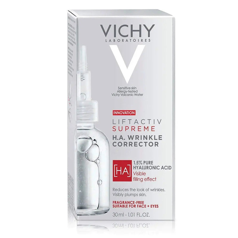 Vichy LiftActiv Supreme 1.5% Hyaluronic Acid Face Serum & Wrinkle Corrector, Anti Aging Serum For Face To Reduce Wrinkles, Plump, & Smooth, Suitable For Sensitive Skin Vichy
