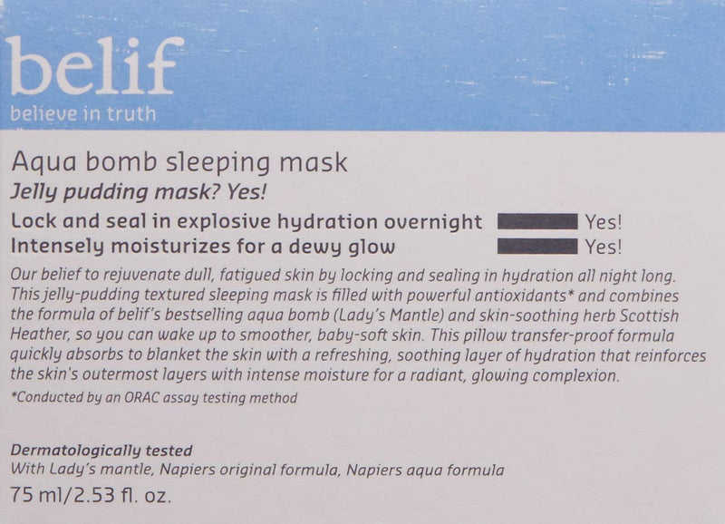 | belif Aqua Bomb Sleeping Mask | Soothing Face Mask for Dry Skin | Face Treatment, Hydration, Clean Beauty martinandmark.com