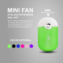 GreenLife® USB Rechargeable Portable Mini Fan Cooling Fan Bladeless Handheld Eyelash dryer Mini Handheld Fan Air Conditioning Blower for Eyelash Extension (Black) GreenLife