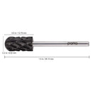 USA Pana DLC 3/32" Safety Nail Carbide - Smooth Round Top Large Barrel Head for Electric Dremel Drill Machine (Black, 5X Coarse Grit) PANA