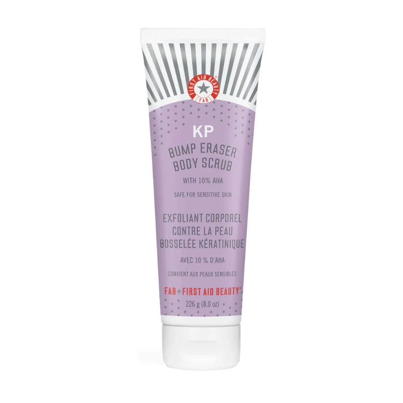 First Aid Beauty KP Bump Eraser Body Scrub with 10% AHA: Vegan Body Scrub to Decongest Pores and Gently Exfoliate the Skin (8 oz) First Aid Beauty
