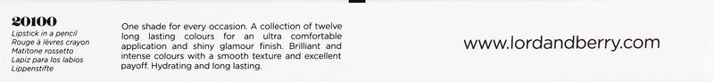 Lord & Berry 20100 Matte Crayon Lipstick, Moisturizing Jumbo Lip Stick Enriched With Vitamin E martinandmark.com