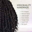 2 Packs Passion Twist Crochet Hair 10 inch Short Bohemian Braids Synthetic Hair Extensions (10Inch2Pcs, 1B) LEONYERI Store