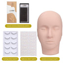LASHVIEW Lash Mannequin Head, Practice Training Head with 25 Pairs Practice Lashes for Training Eyelash Extensions,Cosmetology Doll Face Head,Easy to Clean by Skincare Essential Oil LASHVIEW