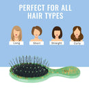 Wet Brush Squirt Detangler Hair Brushes - Jade, Geo - Mini Detangling Brush with Ultra-Soft IntelliFlex Bristles Glide Through Tangles with Ease - Pain-Free Comb for All Hair Types Wet Brush