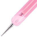 Ivy L Premium 2 Way French Gel Acrylic Nail Art Kolinsky Brush with Dotting Tool for Professional Manicure Cuticle Clean up Nail Art Design (Size