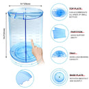 360 Rotating Makeup Organizer, Makeup Carousel Spinning Holder Storage Rack, Large Capacity Make up Caddy Shelf Cosmetics Organizer, Great for Countertop, Blue sanipoe