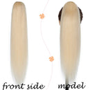 S-noilite Claw/Jaw Clip in Ponytail Extension Human Hair Blonde Ponytail Hair Extension Clip in Ponytail Hairpiece 100% Real Human Hair One Piece Straight 20 Inch (