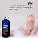 Botanic Hearth Tea Tree Hair Mask (16 oz each) and Tea Tree & Mint Body Wash (16 oz each) Bundle Botanic Hearth