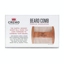 Cremo Dual-Sided Beard Comb for Grooming and Shaping Facial Hair - Made from Verawood To Prevent Snags and Static Cremo