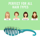 Wet Brush Hair Brush Shower Detangler - Green Glitter - Exclusive Ultra-soft IntelliFlex Bristles - Minimizes Pain And Protects Against Split Ends and Breakage - For Women, Men, Wet And Dry Hair Wet Brush