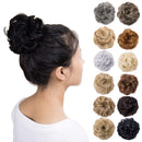 Messy Bun Hair Piece Scrunchy Updo Hair Pieces for Women Fluffy Wavy Hair Bun Scrunchies Donut Hairpiece Synthetic Chignons With Elastic Rubber Band Natural Black 2 pcs Benehair
