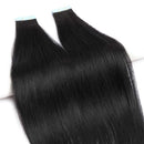 100g Tape in Hair Extensions Human Hair 40pcs Off Black 16 inch Long Remy Hair Straight Seamless Skin Weft Tape ins Double Sided Tapes on 16 inch