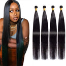 Maxine Brazilian Hair 4 Bundles 10A Virgin Unprocessed Long Straight Human Hair 30 32 34 36 inches Brazilian Straight Hair Weave Natural Black Color Maxine Store