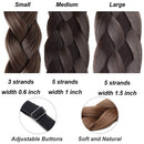 [2 PIECES] Twist Braided Hair Headbands 3 Strands Synthetic Hair Classic Chunky Wide Braids Elastic Stretch Plaited Braid Hairpiece Women Beauty Accessory 30g / Silver Grey S-noilite