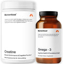 Momentous Creatine Monohydrate Powder & Omega-3 Fish Oil 1,600 mg - Daily Omega-3 Supplement for EPA & DHA -Supports Strength, Lean Muscle, Recovery, & Joint Health - NSF Certified for Sport Infinity Warehouse