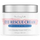 One Living Earth Eye Rescue Cream - Clinically Proven SYN-COLL Collagen-Stimulating Peptide - Anti Aging Formula for Wrinkles, Dark Circles, Fine Lines, Under Eye Bags & Puffiness One Living Earth
