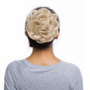 Messy Bun Hair Piece Scrunchy Updo Hair Pieces for Women Fluffy Wavy Hair Bun Scrunchies Donut Hairpiece Synthetic Chignons With Elastic Rubber Band Dark Blonde & Bleach Blonde-Thicker 1 pc Benehair