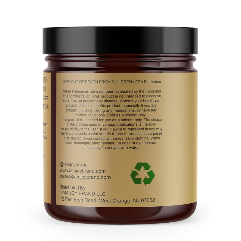 DMSO Cream with Real 24K Colloidal Gold | Promotes Mobility and Joint Comfort | 99.99% Pure Pharmaceutical Grade | Made with Aloe Vera Gel and Shea Butter | Peppermint Scent – 7oz Glass Jar Infinity Warehouse