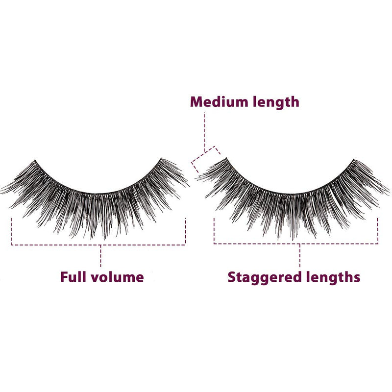 Ardell False Eyelashes Double up 211, Delicate Feminine Aura effect, 4 pack Ardell