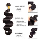 9A Body Wave Human Hair Bundle 100% Virgin Brazilian Hair 1 Bundle 24 Inch Weave Hair Human Body Wave Bundles Unprocessed Remy Weave Hair Bundle (24) serwell