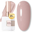 Double Rhythm 0.5 Oz Gel Nail Polish Neutral Natural Same Color Same Bottle Translucent Light Milky Pastel 15ML Manicure French Design Art DIY at Home (Pearl Green-B1146) Infinity Warehouse