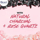 Bioré Rose Quartz + Charcoal Daily Face Wash, Oil Free Facial Cleanser Energizes Skin, Dermatologist Tested and Cruelty Free, 6.77 Ounces Bioré Store