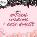 Bioré Rose Quartz + Charcoal Daily Face Wash, Oil Free Facial Cleanser Energizes Skin, Dermatologist Tested and Cruelty Free, 6.77 Ounces Bioré