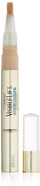 L'Oréal Paris Makeup Visible Lift Serum Absolute Concealer, illuminates and conceals for smoother, brighter, even skin, light hydrating formula won't settle into lines or wrinkles, Fair, 0.05 fl. oz. L'Oréal Paris