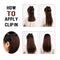 18 inches Clip in Hair Extensions Remy Human Hair - 7pcs 120g Silky Straight Thick 100% Real Black Human Hairpieces Clip on for Women Beauty