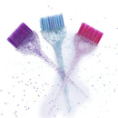 Colortrak 3 Pack Colours Tint Brushes, Multicolor Glitter Brush Trio, Colorful Blend of Soft Feathered Bristles, Cosmic Multicolor Glitter Handle, 3 Brushes Per Pack, 3.5 x 11 inch Pack Colortrak