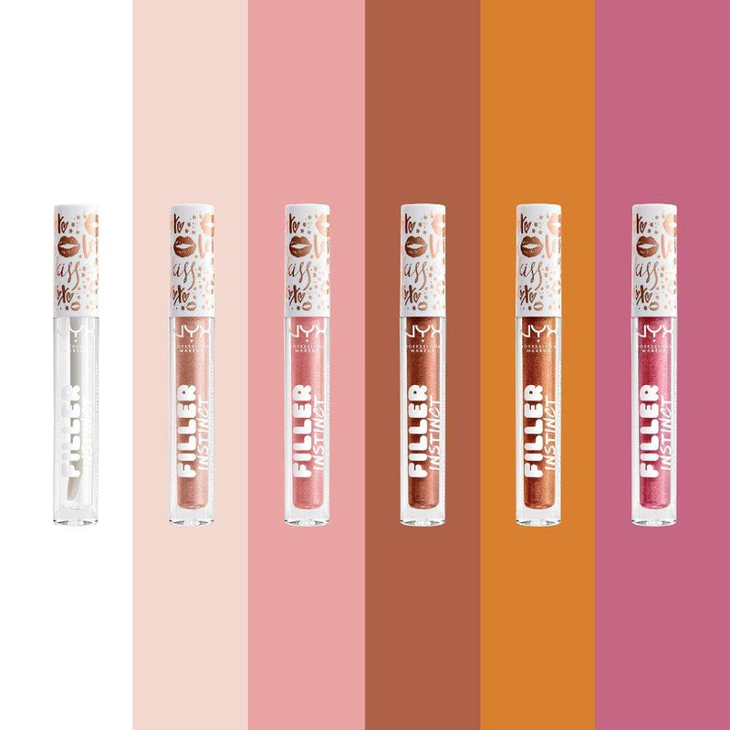 NYX PROFESSIONAL MAKEUP Filler Instinct Plumping Lip Polish, Lip Plumper Gloss - Brunch Drunk (Champagne) NYX PROFESSIONAL MAKEUP