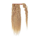 16 Inches Wrap Around Human Hair Ponytail Extensions 100% Remy Human Hair Long Corn Wave Curly With Comb Clip in One Piece Pony Tail Extensions For Lady Women