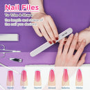 Nail Files and Buffer, TsMADDTs Professional Manicure Tools Kit Rectangular Art Care Buffer Block Tools 100/180 Grit 12Pcs/Pa(White) TsMADDTs