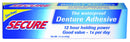 Secure Waterproof Denture Adhesive - Zinc Free - Extra Strong Hold For Upper, Lower or Partials - 1.4 oz Secure