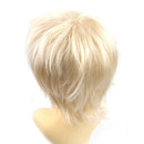 Modernfairy Anime Halloween Wig Platinum Blonde for Cosplay Party, Synthetic Layered Short Hair Wigs with Bangs, Pastel Wigs for Women Men Kids Modernfairy Hair