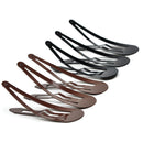Goody Metal Contour Hair Snap Clips - 6 Count, Black and Brown - Just Snap Into Place - Suitable for All Hair Types - Pain-Free Hair Accessories for Women and Girls - All Day Comfort GOODY