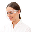 Clear Face_Mask Shield, 2 Pack Safety Transparent_Face_Mask with Glasses Frame Full Face Protective Reusable Goggle Shield Anti-Fog Anti-Spitting & Scratch Resistant Suitable for Indoor and Outdoor Activities shuang qing